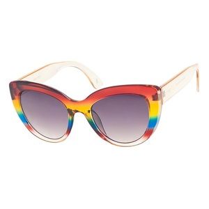 🆕 Nine West Rainbow & Violet Gradient Cat-Eye Sunglasses